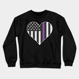 Security Thin Purple Line Crewneck Sweatshirt